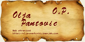 Olja Pantović vizit kartica